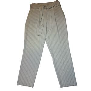 Rachel Zoe Gray Pinstripe Straight Leg Pants